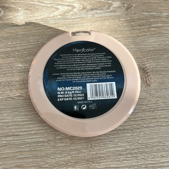 Merrycolor Dual Blush Compact New Pink & Rose Shades Floral Case - Picture 6 of 6